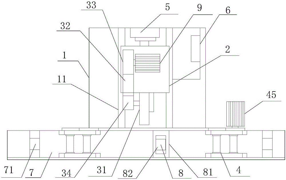 Sectional material cutting machine