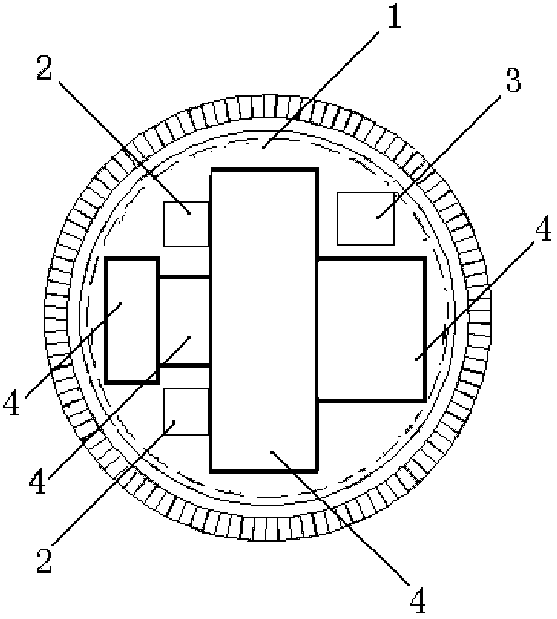 Brick building process of bottom of steel ladle