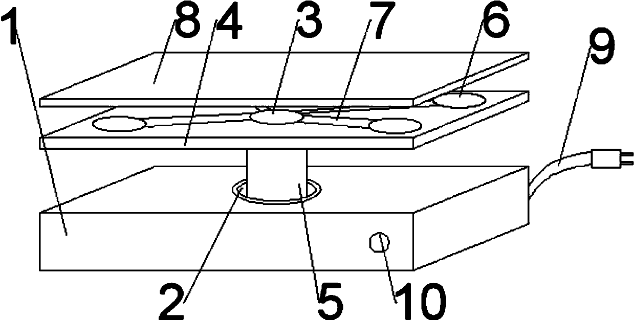 Heating base for mobile phone shell painting machines