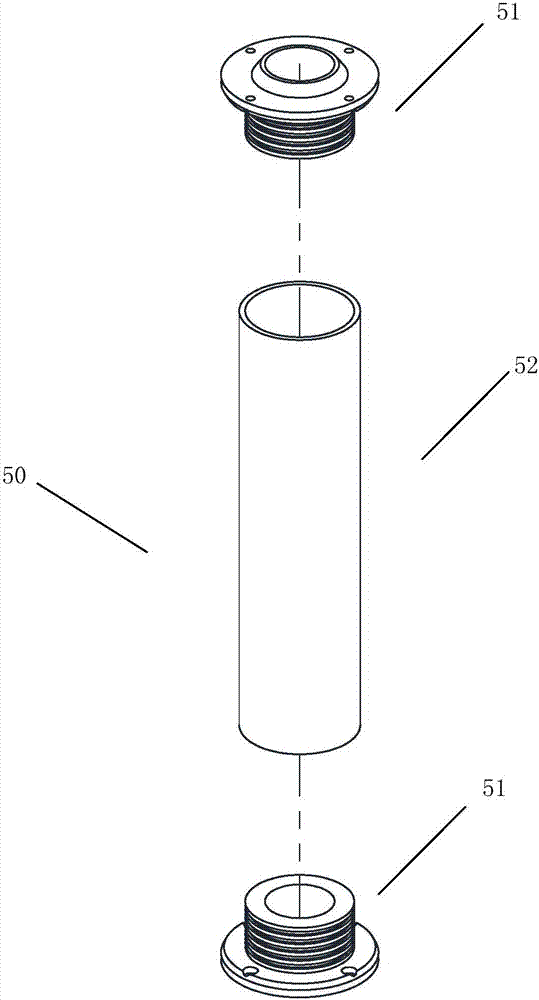 Space two-sphere center distance measuring instrument and measuring method thereof