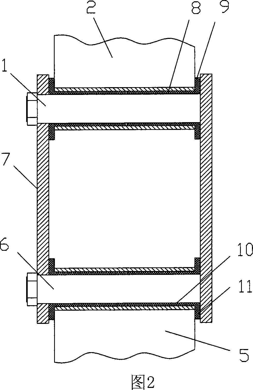 Connection structure capable of reducing car noise