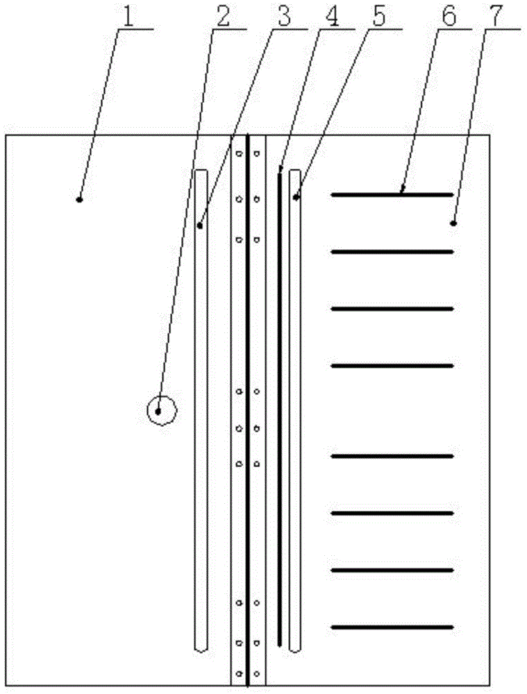 Template of pocket unilateral tooth-opener