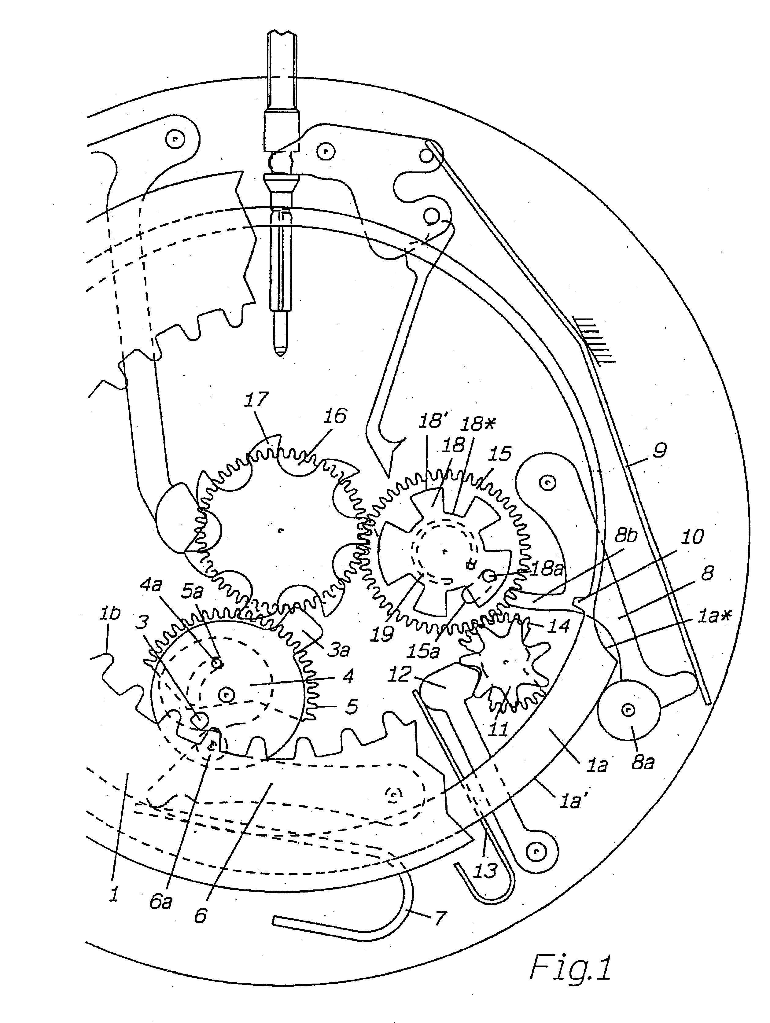 Annual date mechanism for clock movement