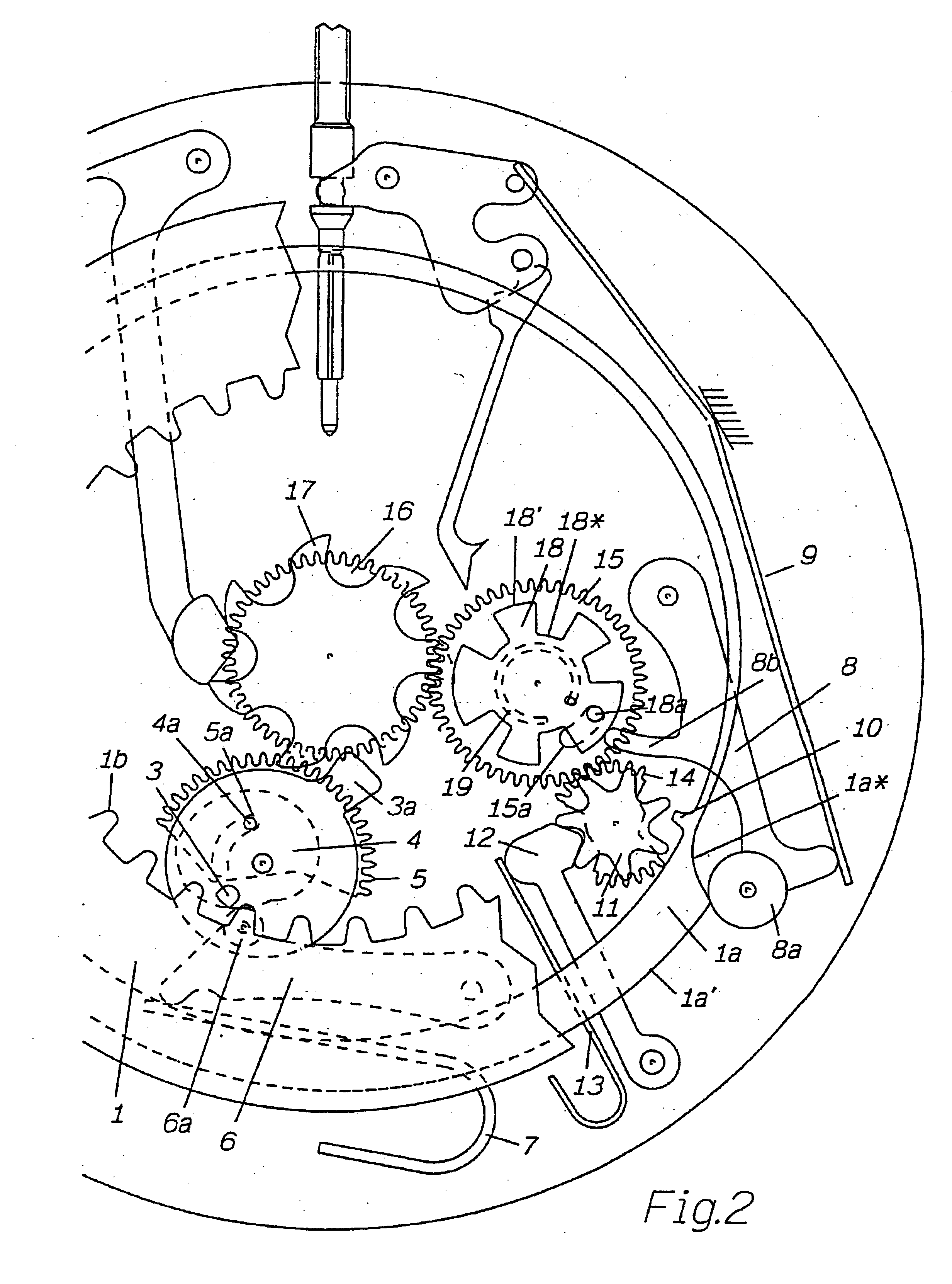 Annual date mechanism for clock movement