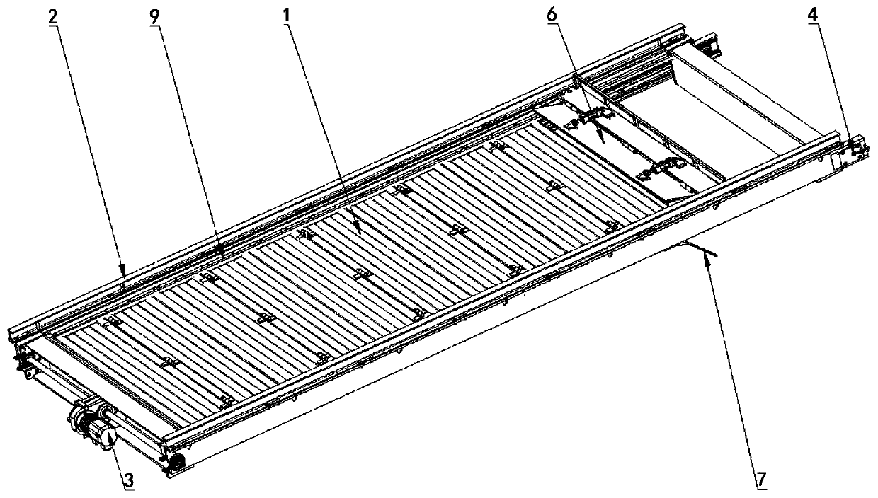 A tiled folding door system