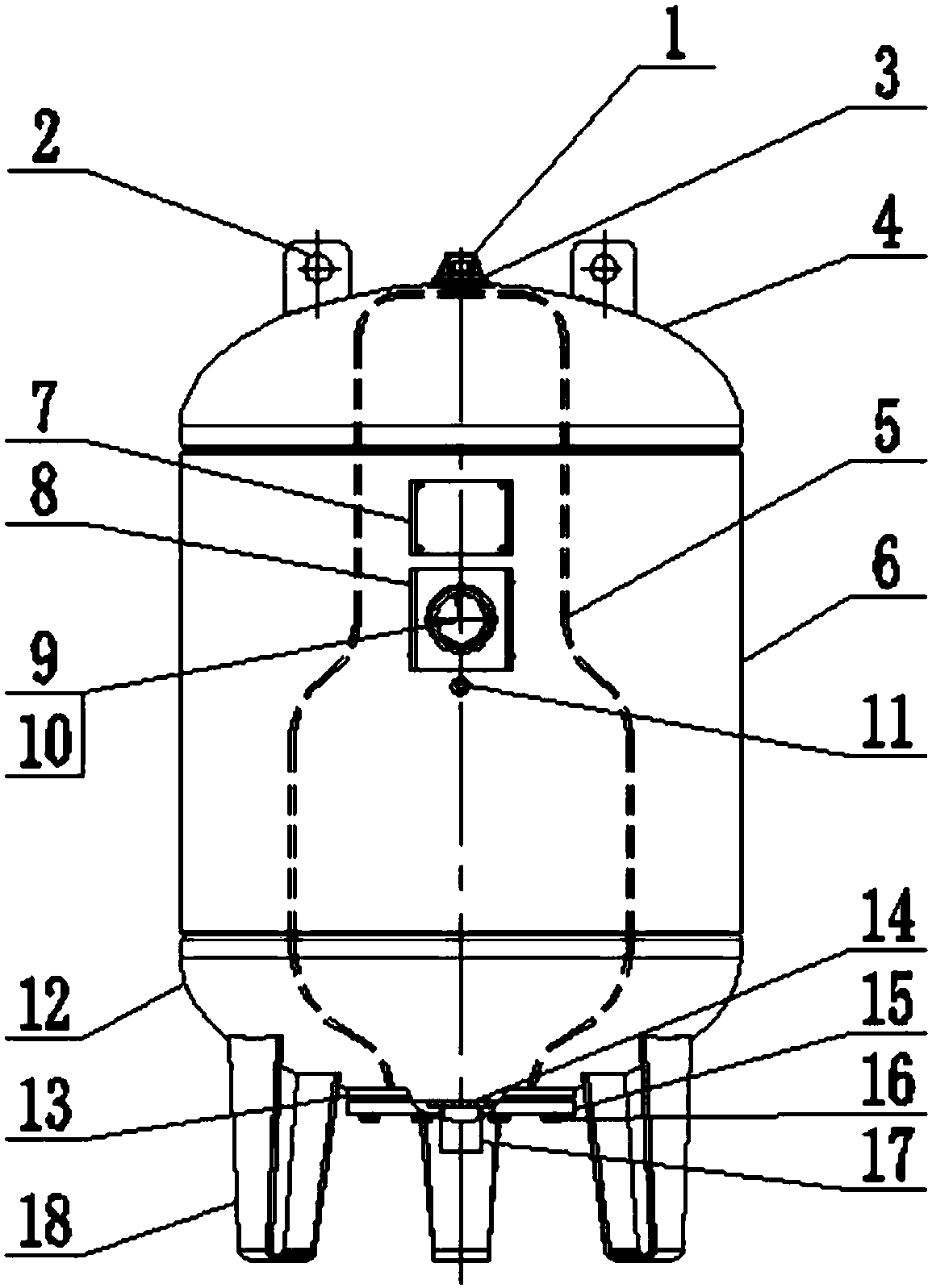 Capsule pressure-stabilizing tank