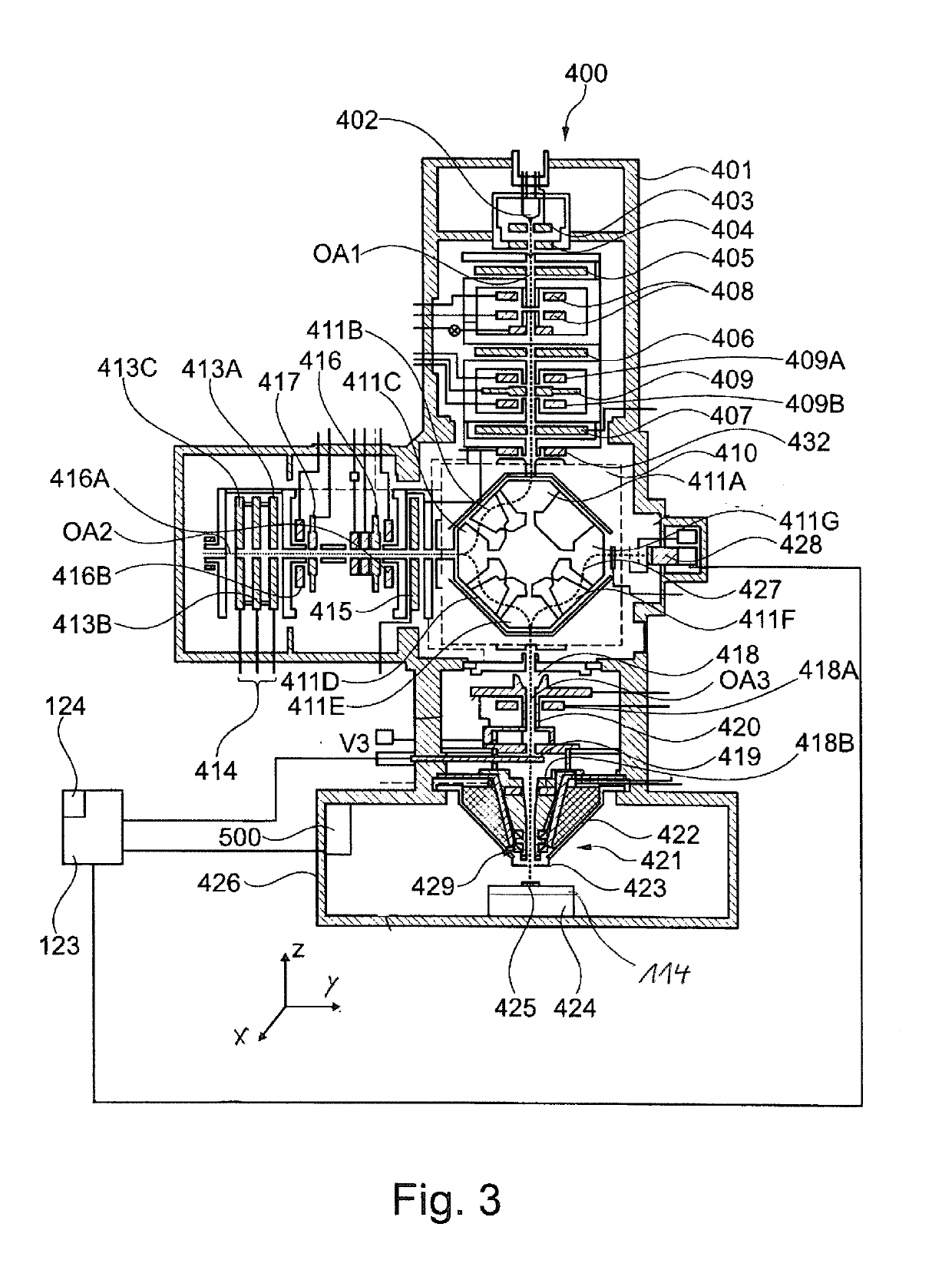 Object preparation device and particle beam device with an object preparation device and method for operating the particle beam device