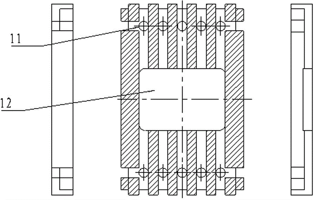 Accurate forming tool of aluminum silicon carbide composite IGBT (insulated gate bipolar translator) baseplate