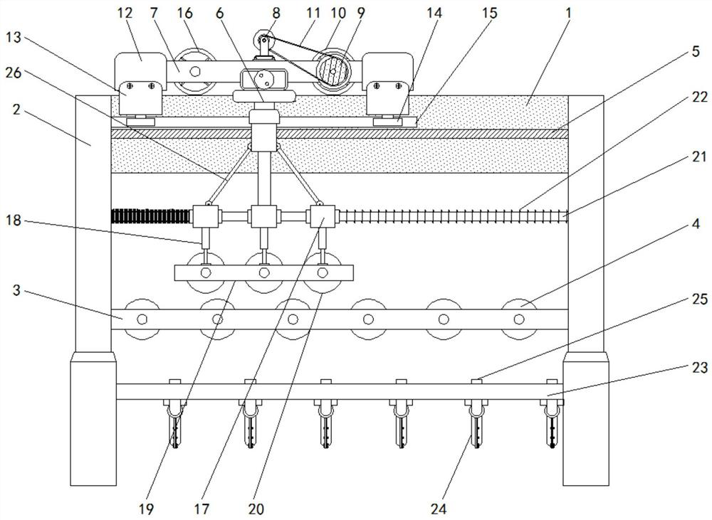 Pulling and straightening device for stainless steel cold-rolled sheet