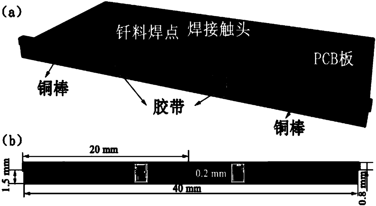 Method for rapidly preparing one-dimensional linear welding point of Cu6Sn5 intermetallic compound at low temperature