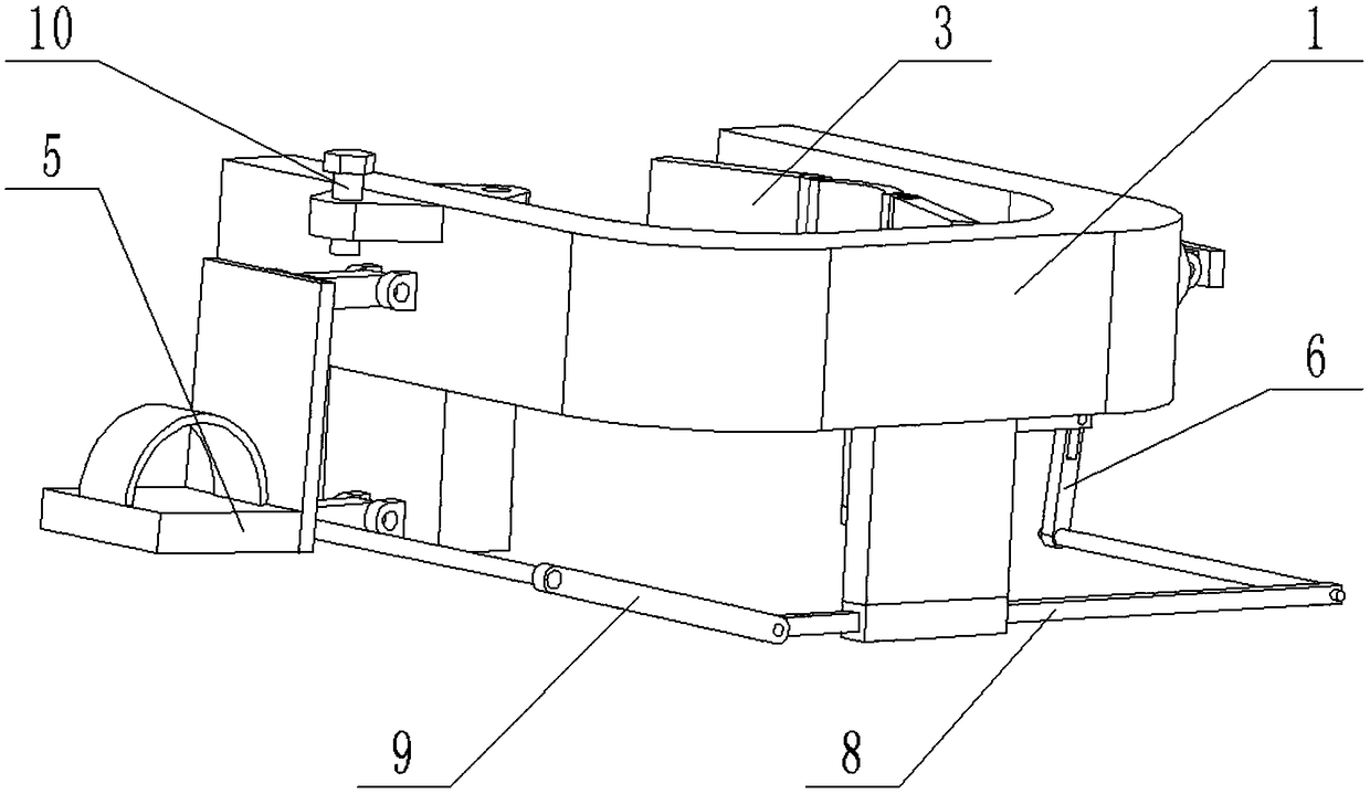 A foot buckle that can automatically change diameter