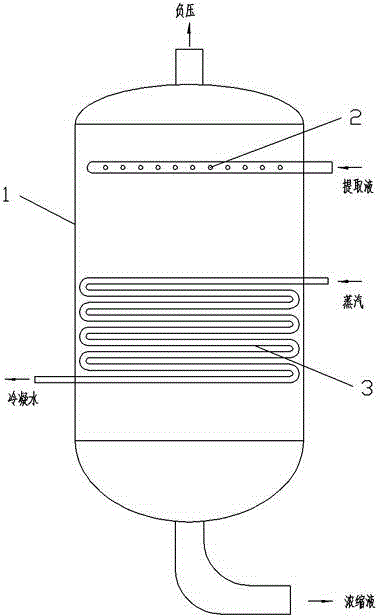 Liquid extract condensing device in traditional Chinese medicine preparation