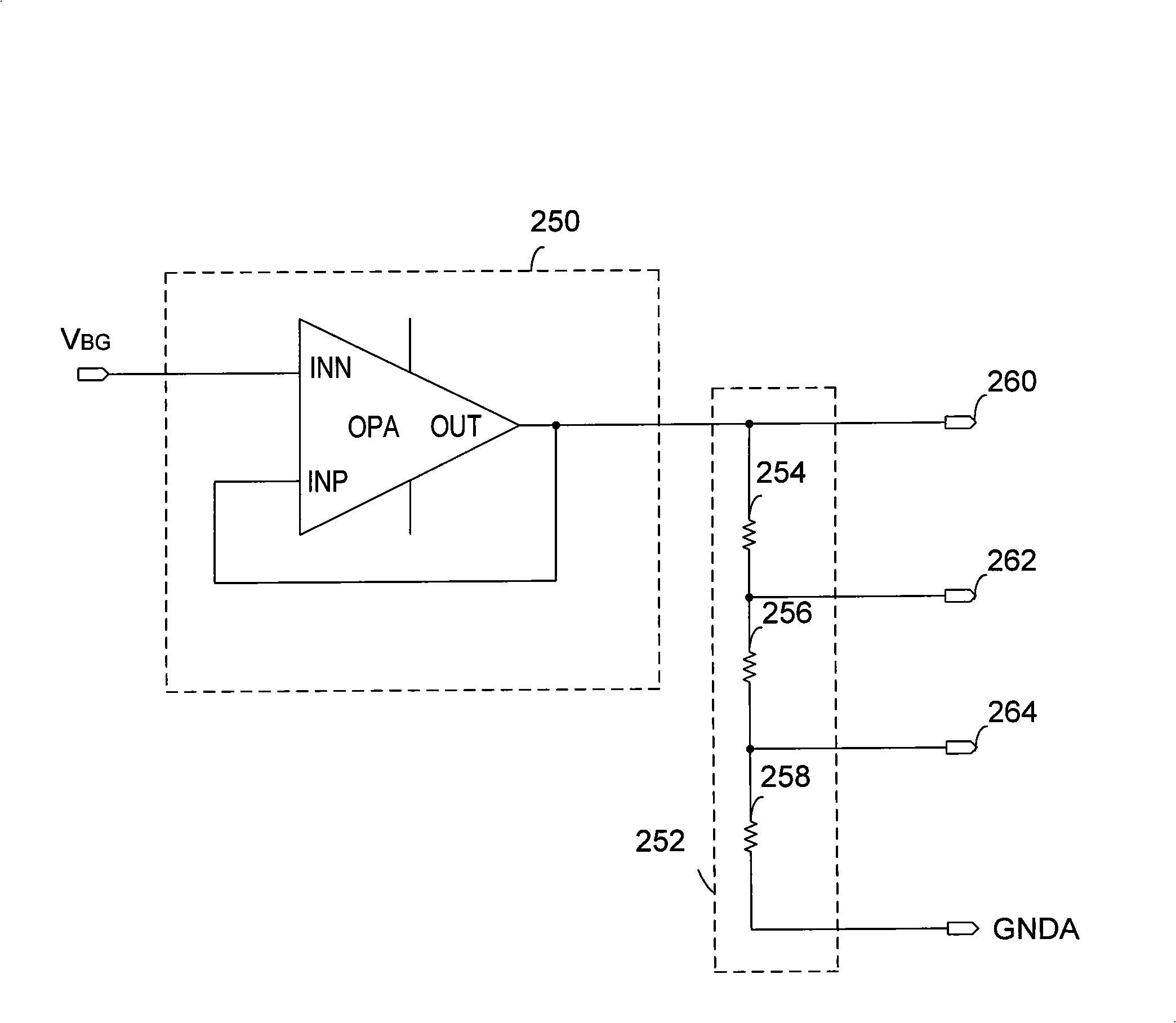 Reference voltage generator and method for providing multiple reference voltages