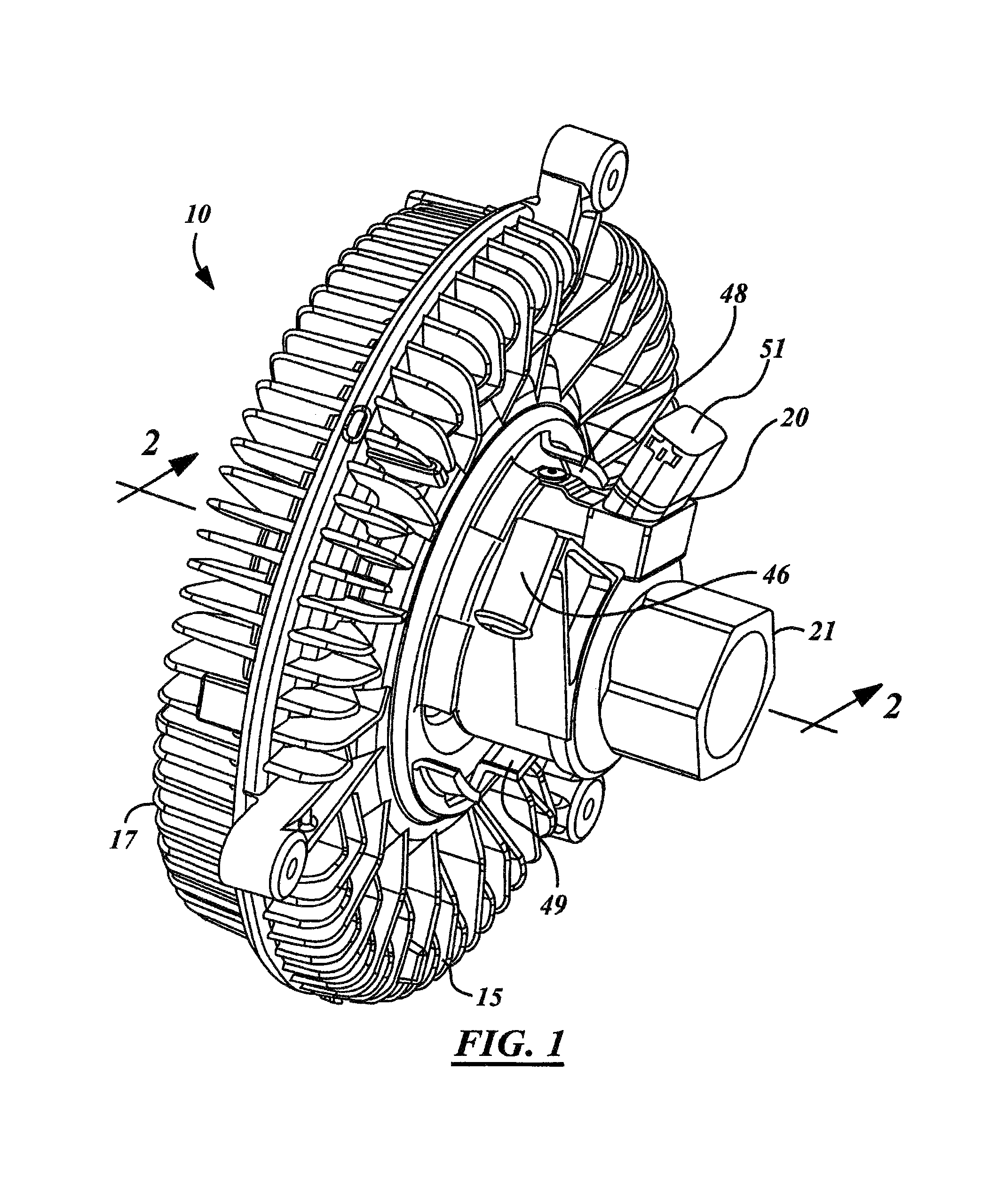 Viscous fan drive having modified land design and armature venting