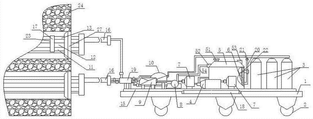 Cold-hot impact three-stage coal breaking device and implementing method