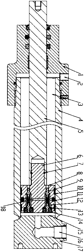 Ultra-high pressure sealed structure oil cylinder