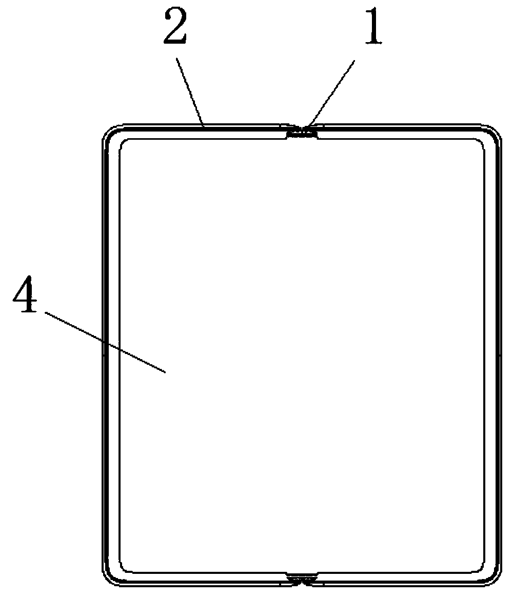 Three section type folding hinge for flexible screen and moving equipment of folding hinge