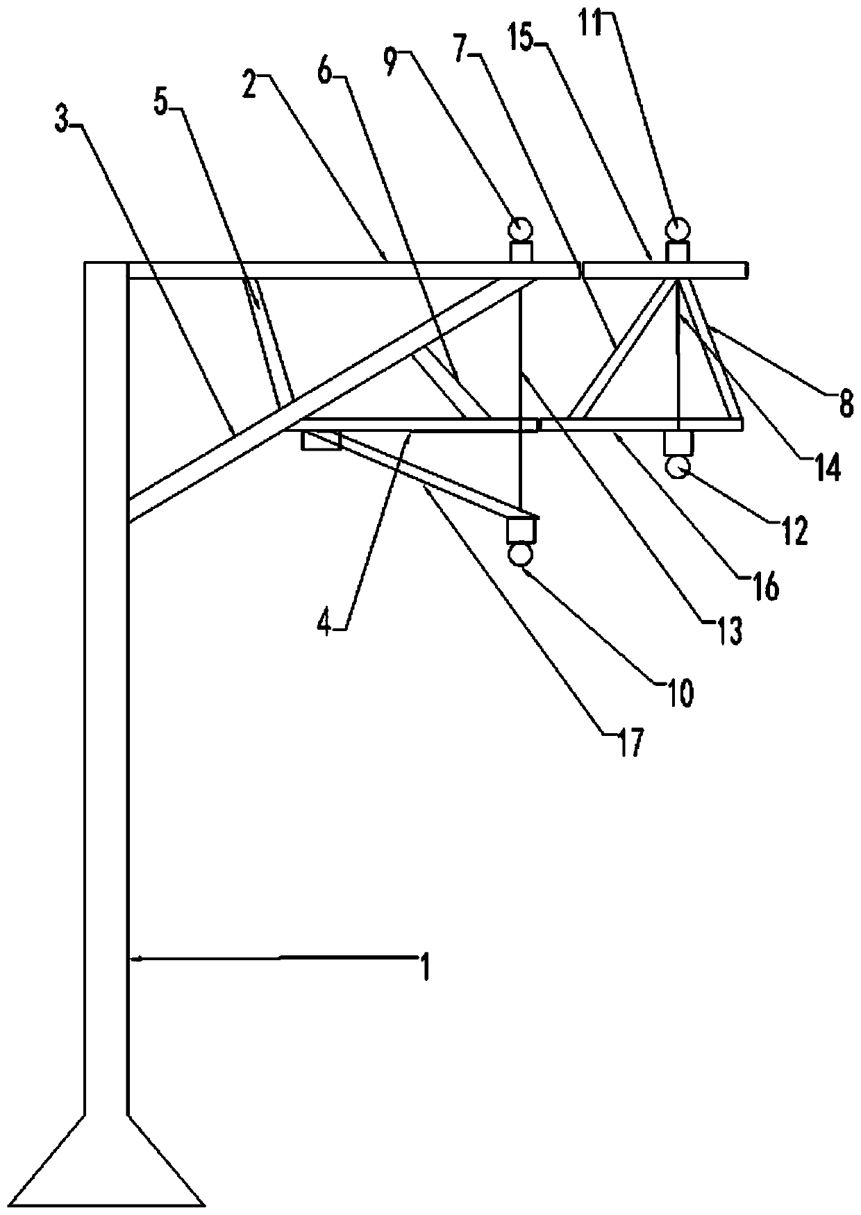 Automatic speed-cutting contact device for high-speed rail