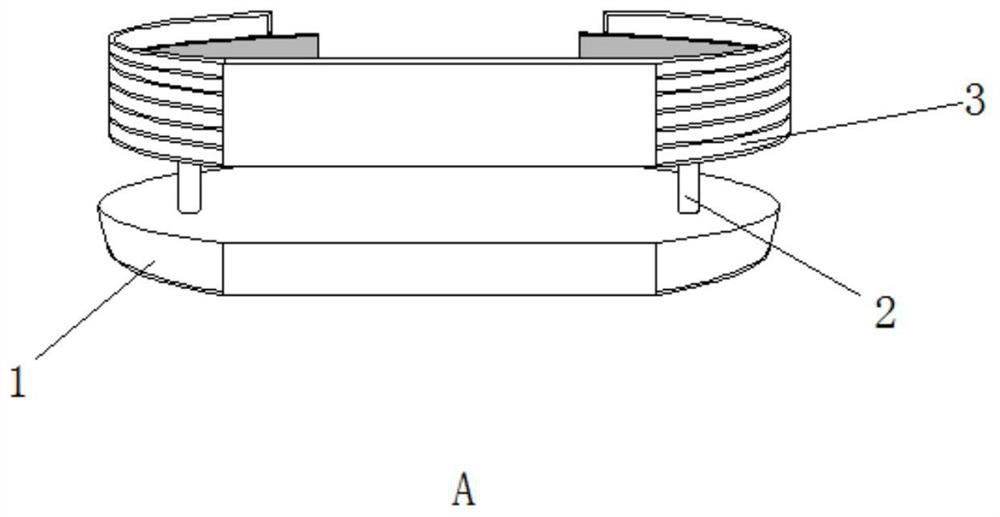 An auxiliary device for a heat sealing machine that achieves uniform glue output by means of pressing movement