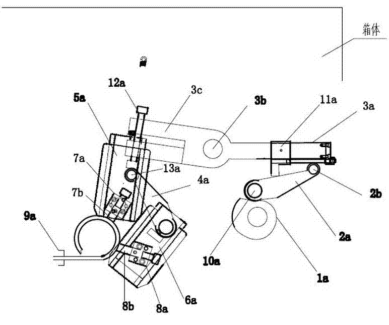 Variable diameter swinging mechanism of spring machine