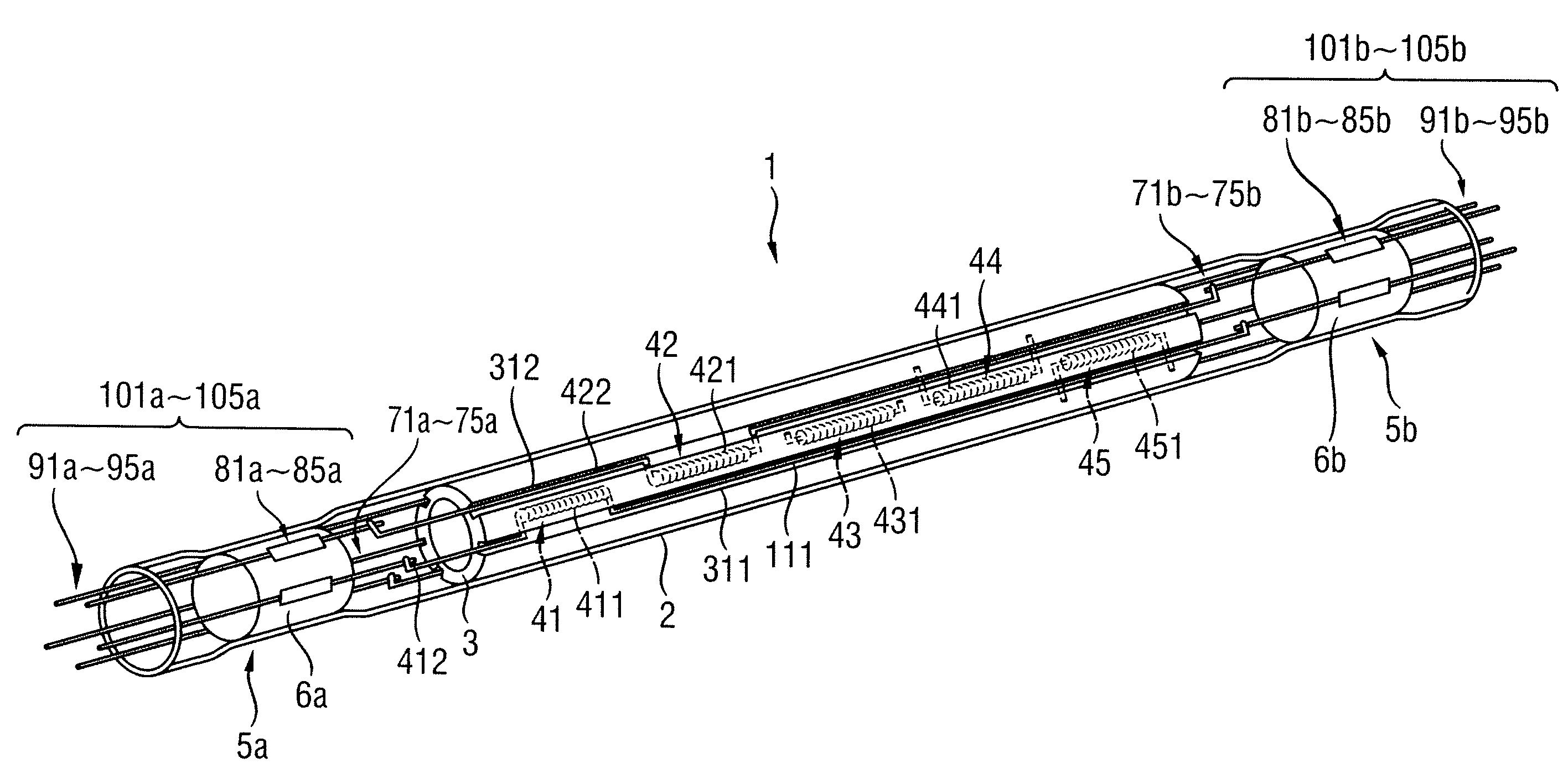 Filament lamp and light-irradiation-type heat treatment device