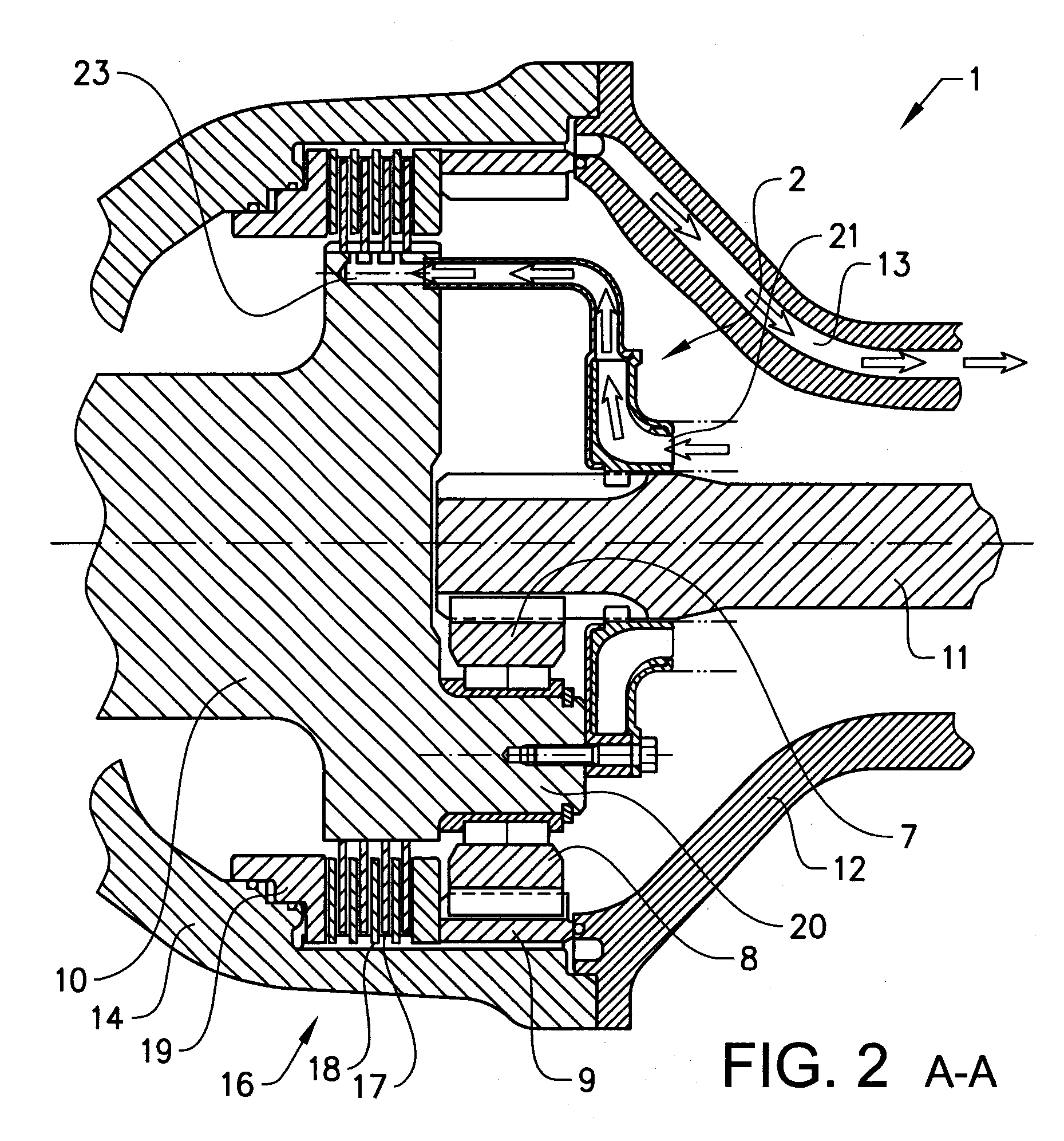 Arrangement for supplying oil to a brake