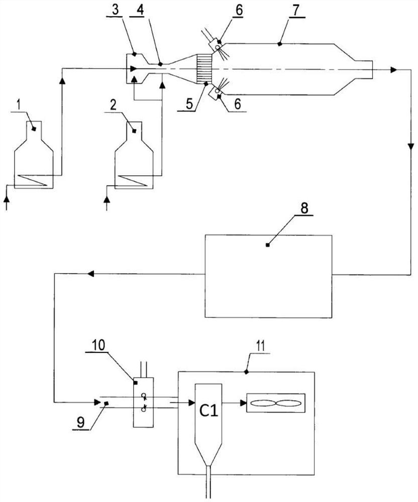 Method of hydrocarbon pyrolysis and device for implementing same