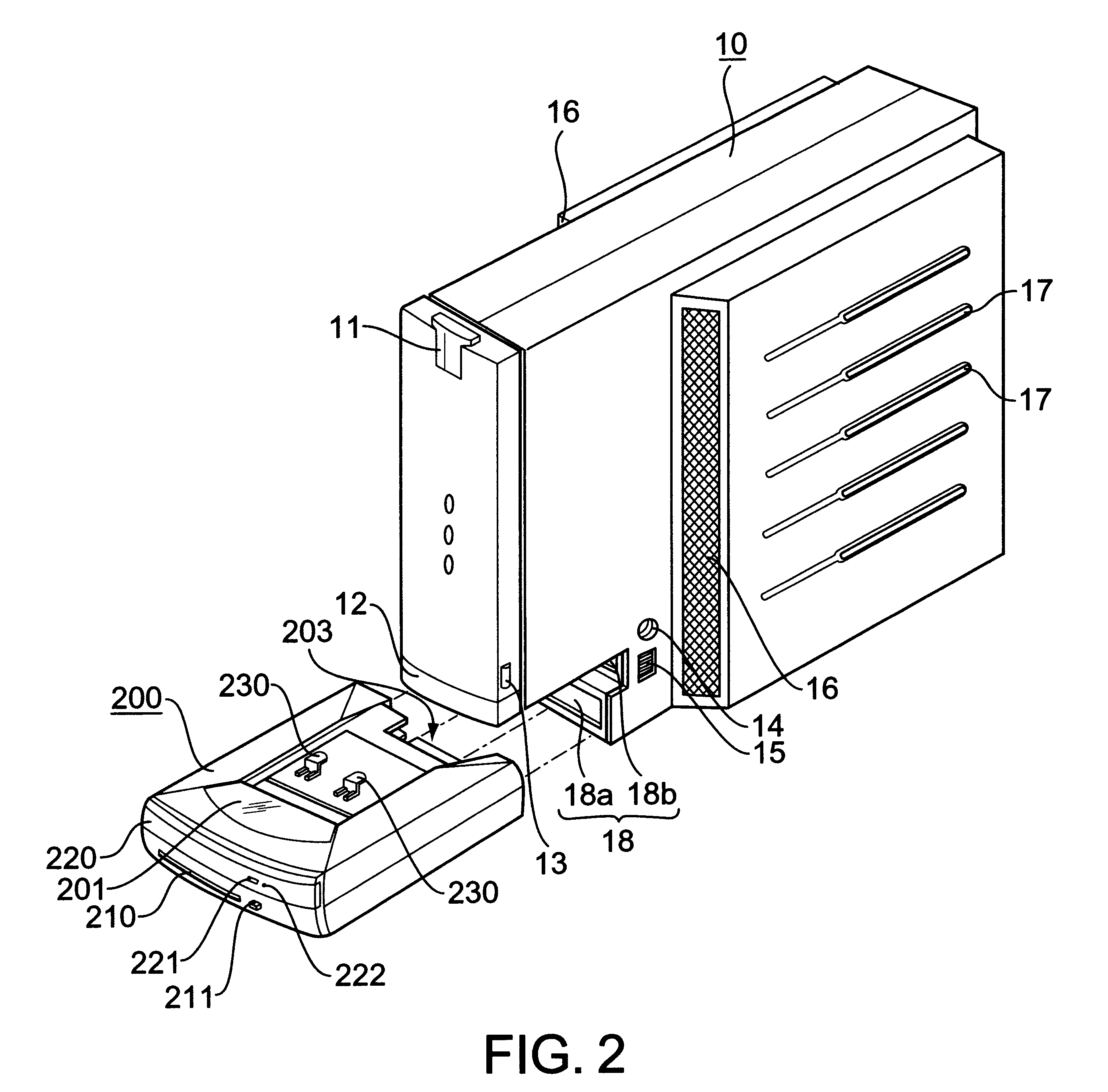 Computer having a drive unit unifying an FDD and a CD-Rom drive