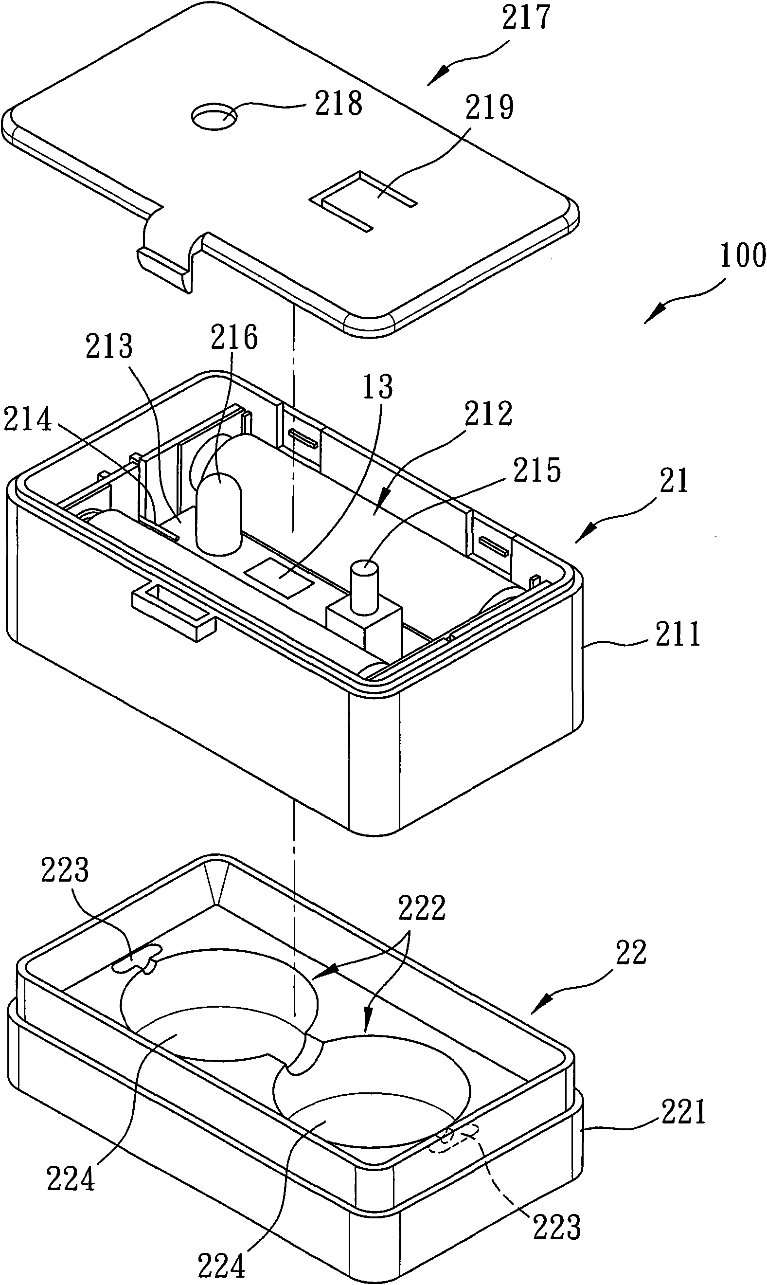 Device for cleaning contact lenses