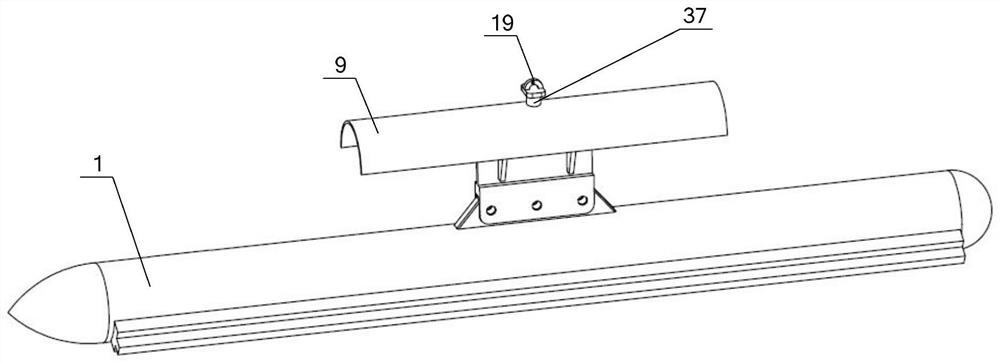 A deployment and recovery device for towed sonar for boats