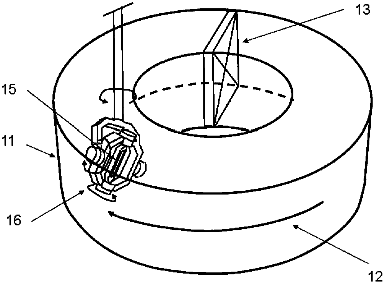 Automatic polishing device for surface finishing of complex-curved-profile parts