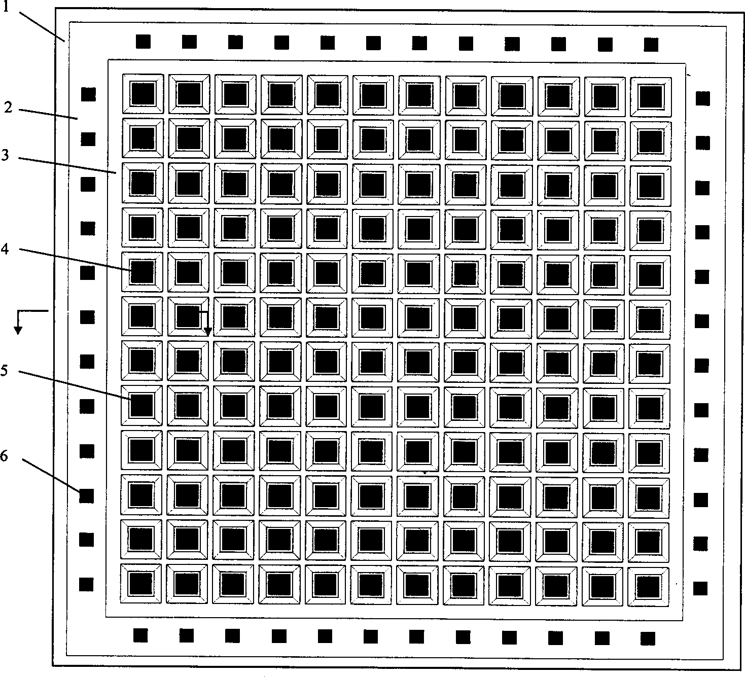 Array-type integrated sensor based on weak-light electromechanical system for emitting or receiving laser