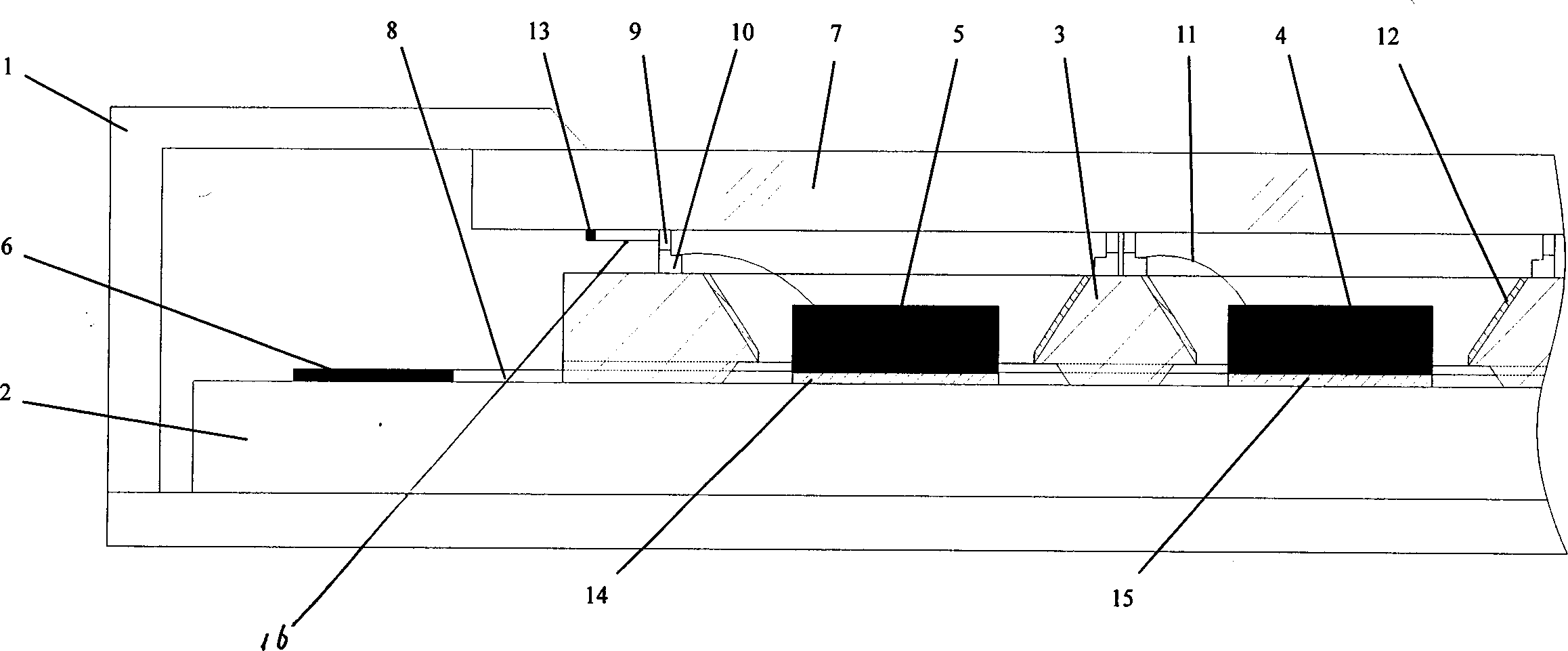 Array-type integrated sensor based on weak-light electromechanical system for emitting or receiving laser