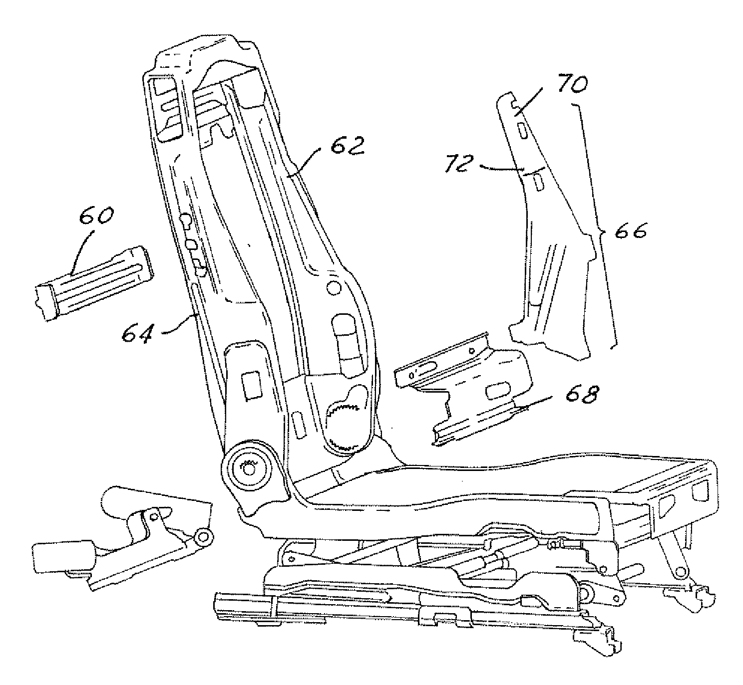 Automotive Seat Assembly With Improved Side Impact Rigidity