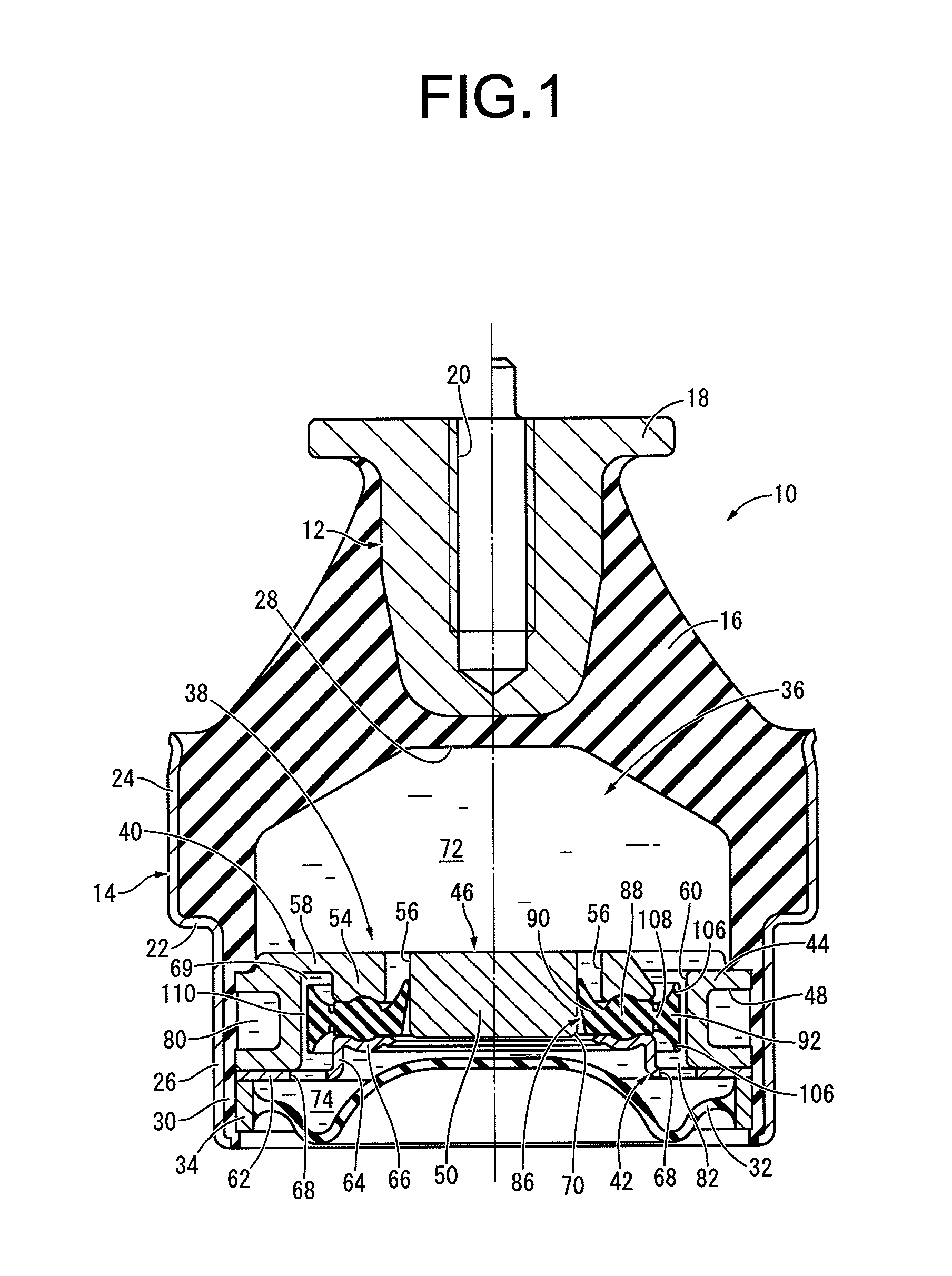 Fluid-filled type vibration damping device