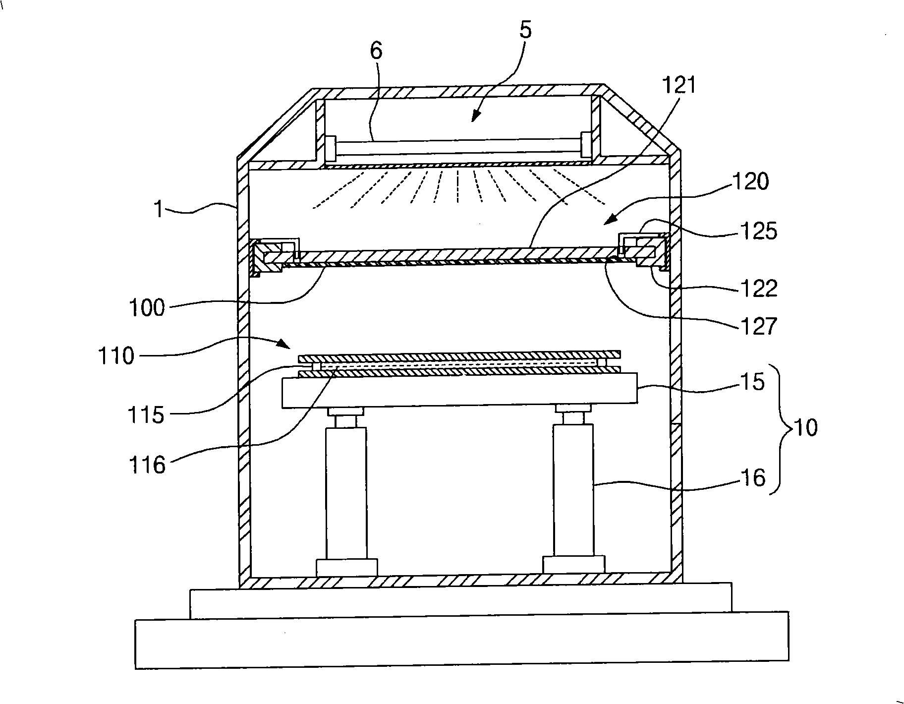 A fixing unit for sealant uv cure machine