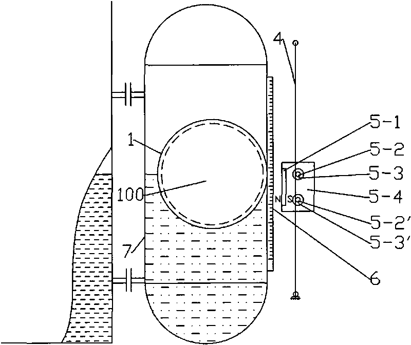 Float type level gauge for high-temperature high-pressure or high-temperature low-density medium