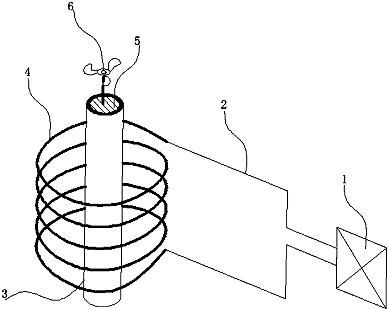 Film mulching device for metal inner wall and film mulching method