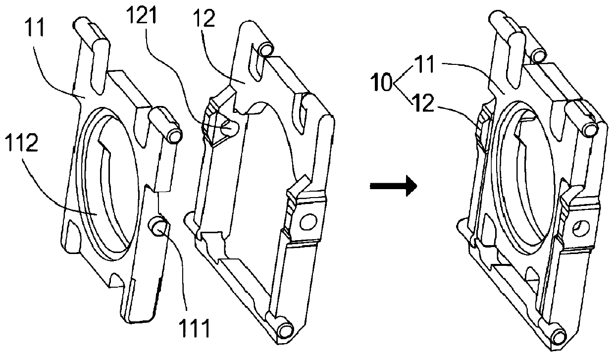 Assembling clamp for scissors legs