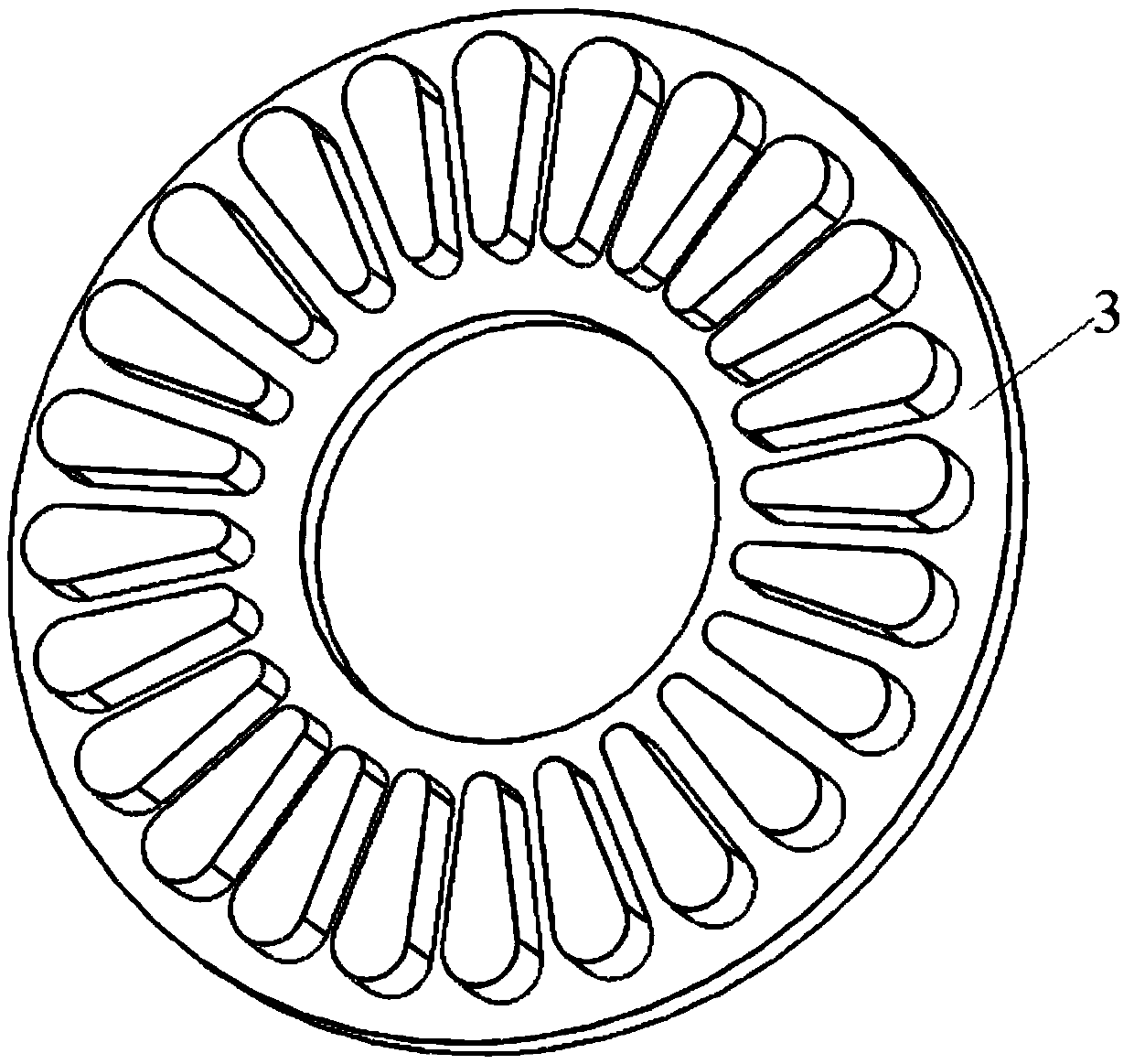 Axial flux motor applying soft magnetic powder core with high saturation induction density