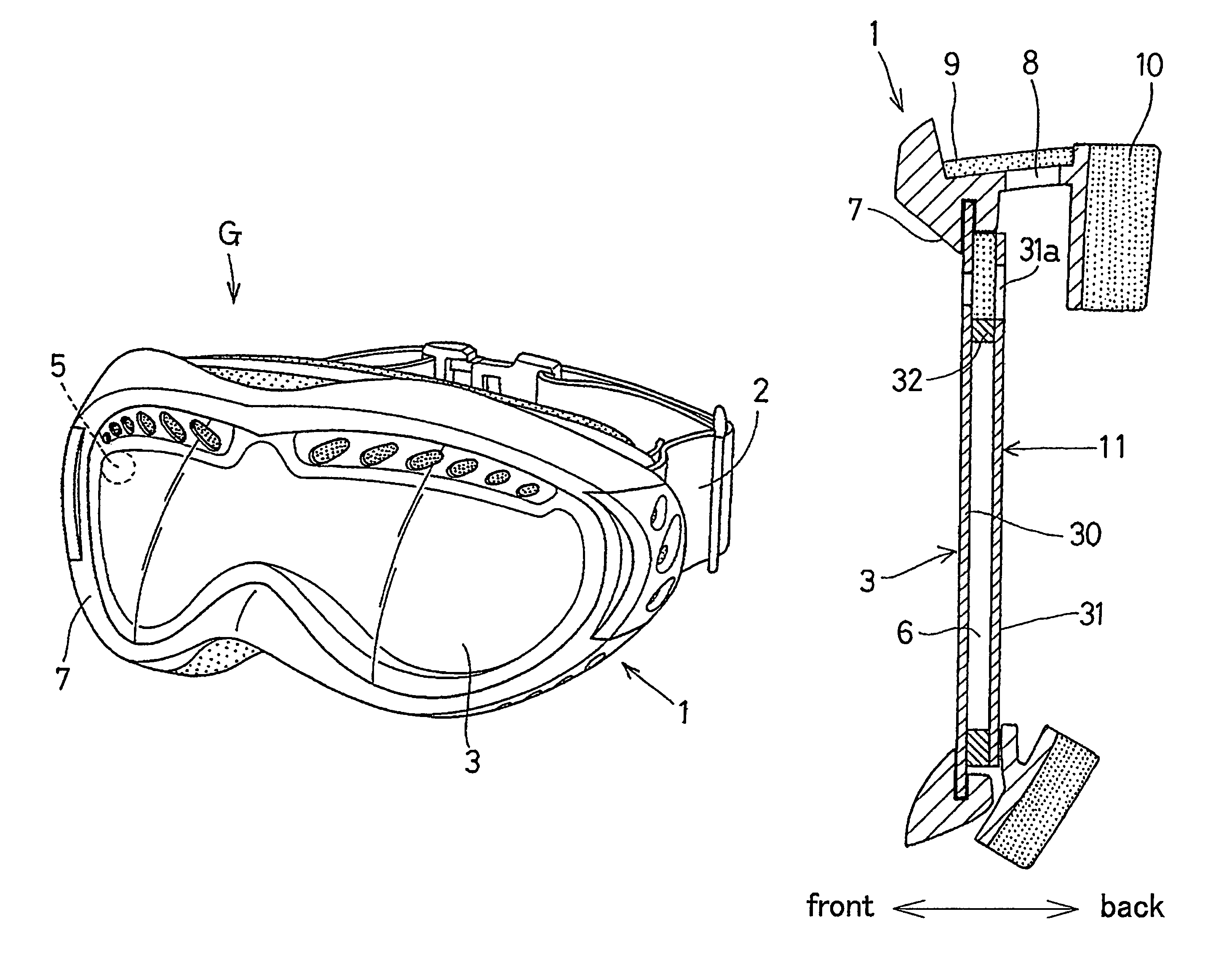 Protective device for eyes