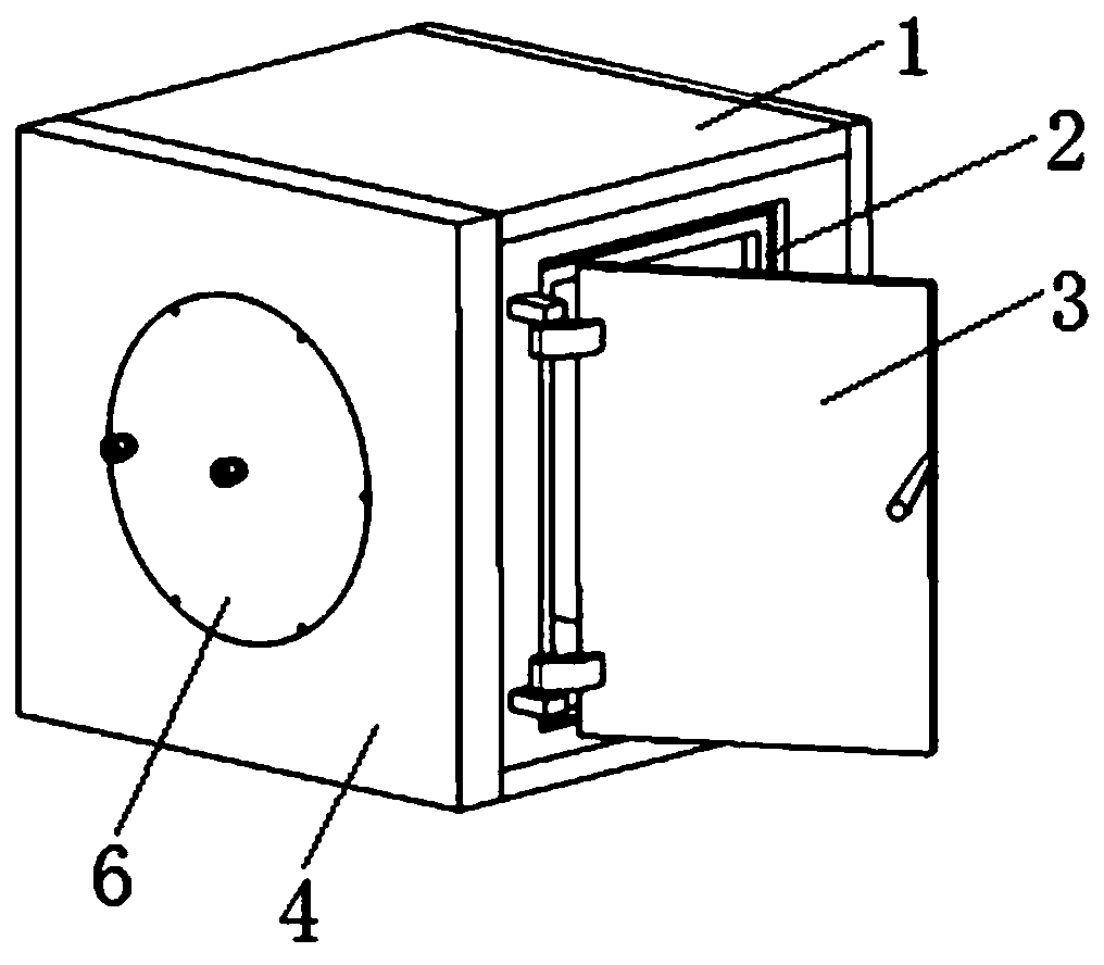 Vacuum box for carrying out thermal modal test