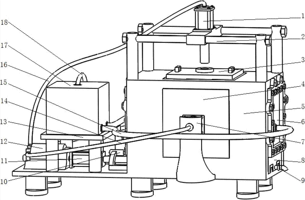 Large-scale real triaxial shear testing device and application thereof