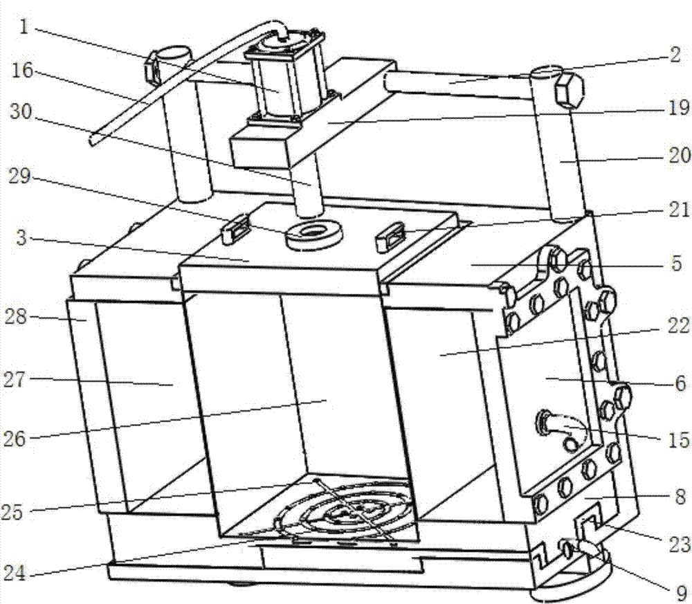 Large-scale real triaxial shear testing device and application thereof