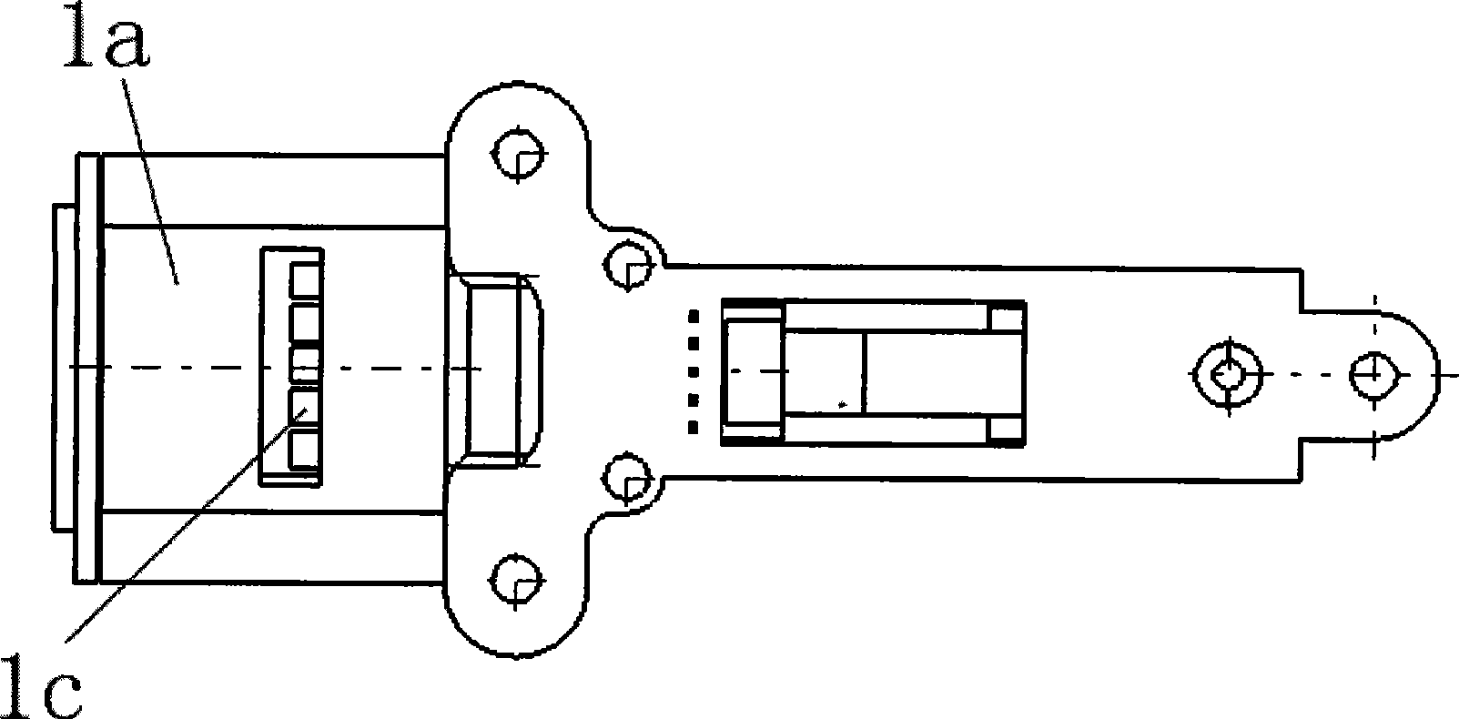 Rotary executive device of automobile front shining lamp adjustment system