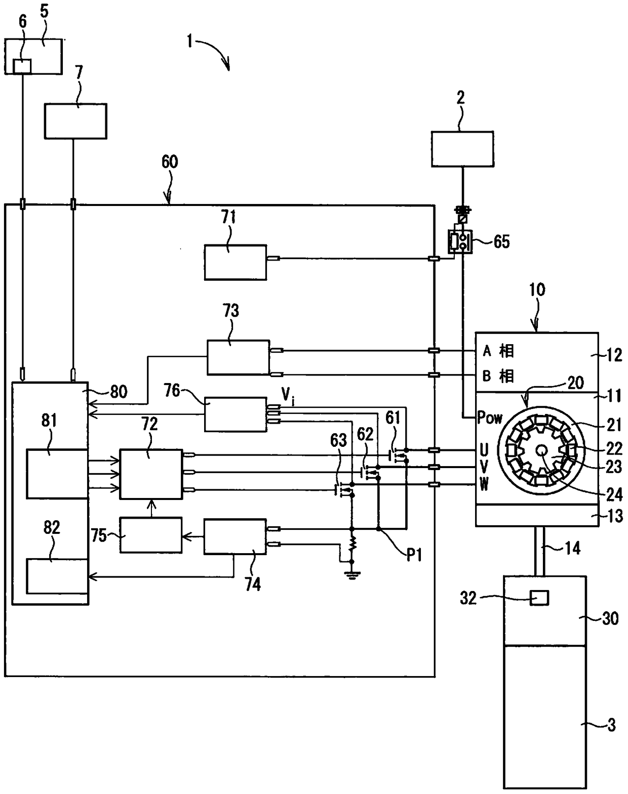 Control device and shift-by-wire system having the same