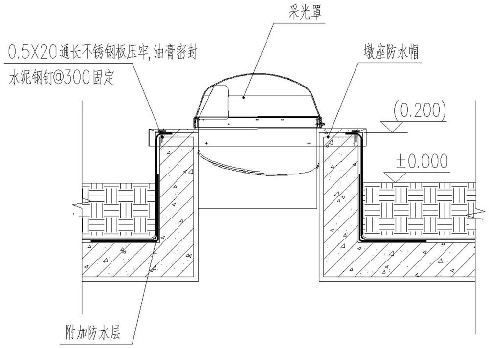 A construction method of pre-buried light guide hole