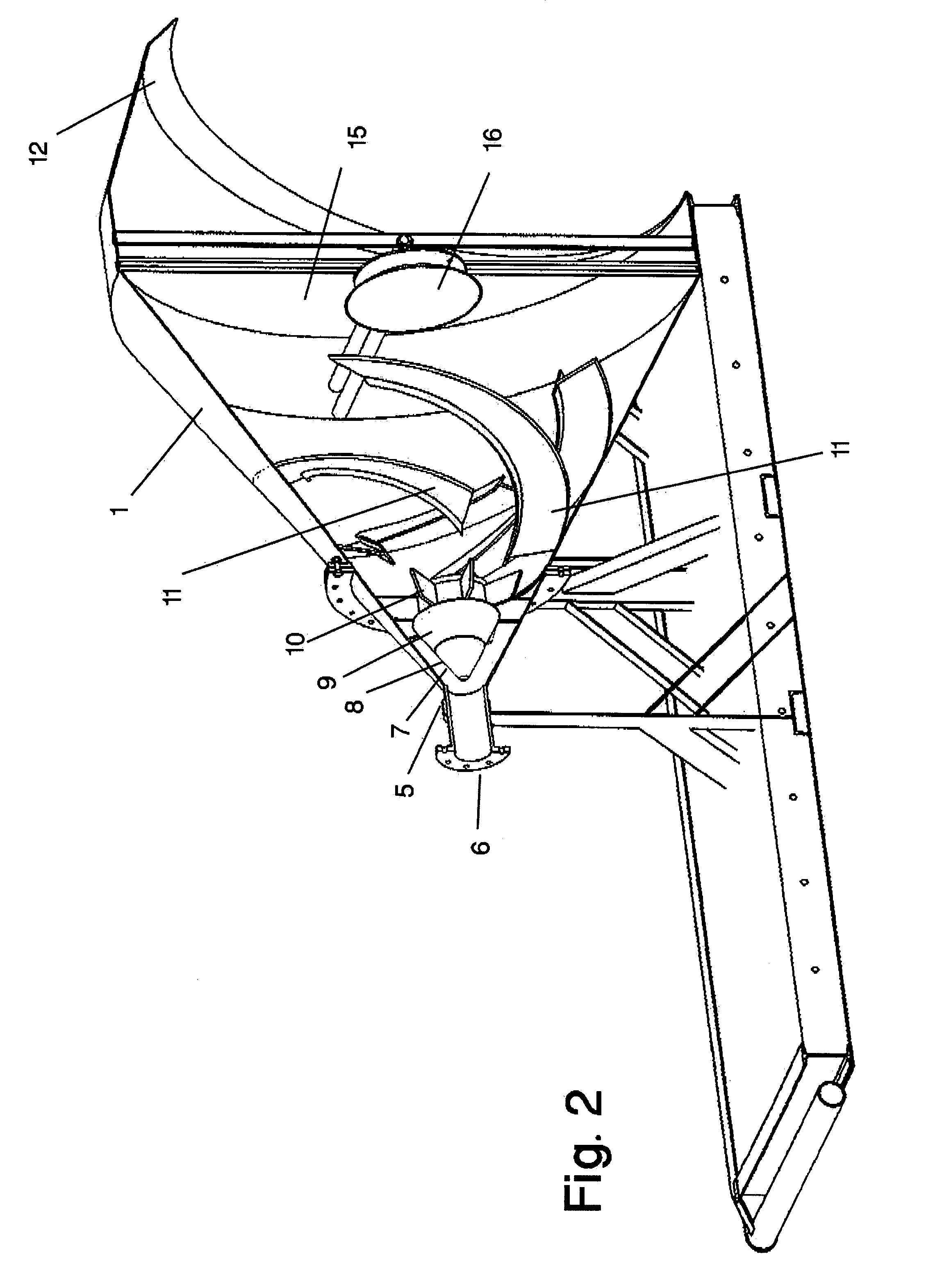 Device for diversion of cavitation flowback