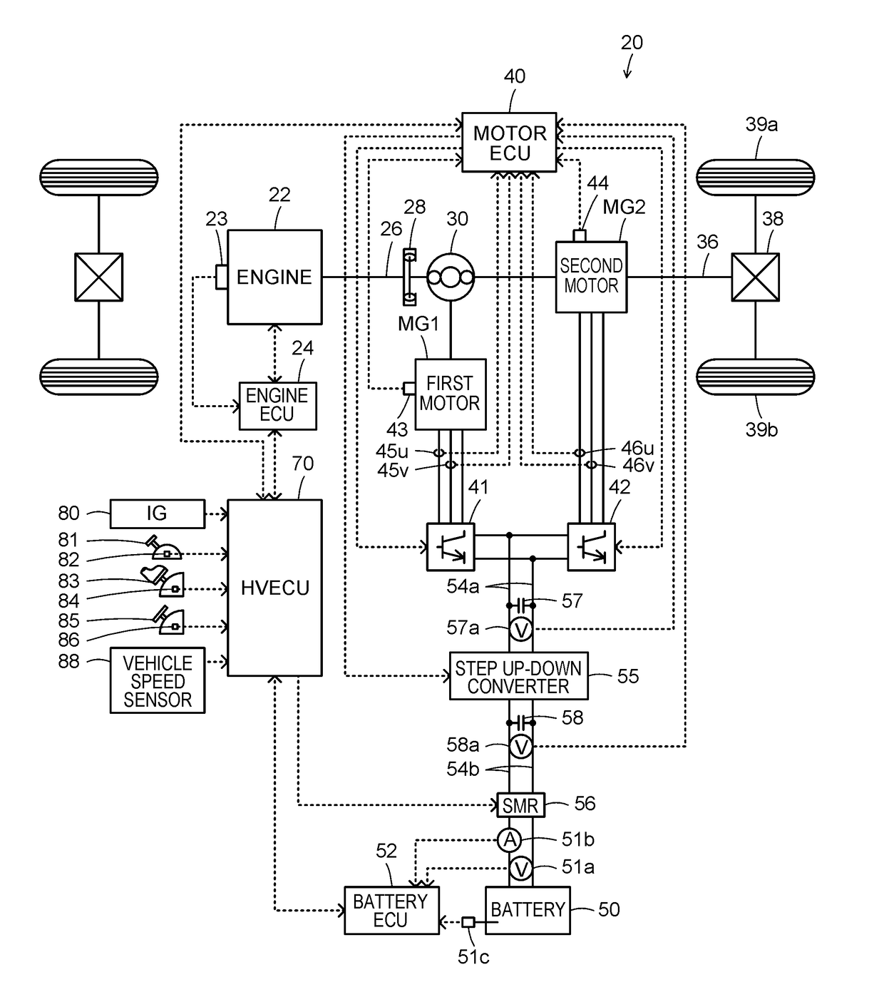 Hybrid vehicle and control method therefor