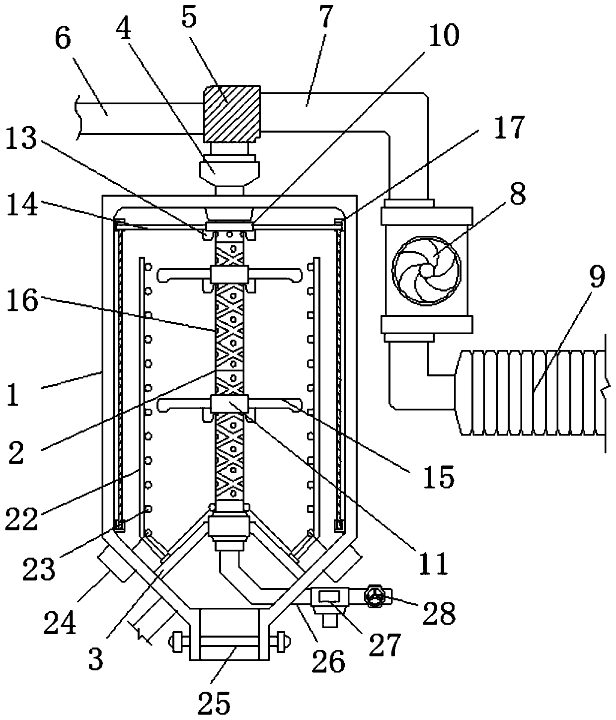 White smoke removing apparatus used for non-ferrous metal processing and convenient for flue gas recovery